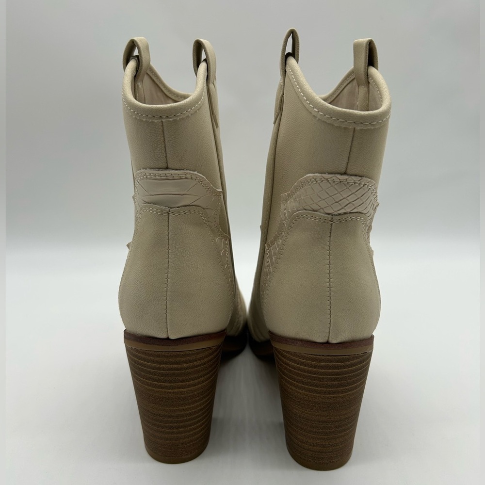 Altar’d State Beige Western Ankle Boots | Vegan | Size 7.5 | New With Tag - Picture 7 of 10